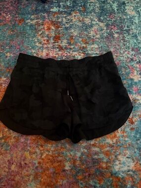 lululemon athletica Black Camo Running Shorts